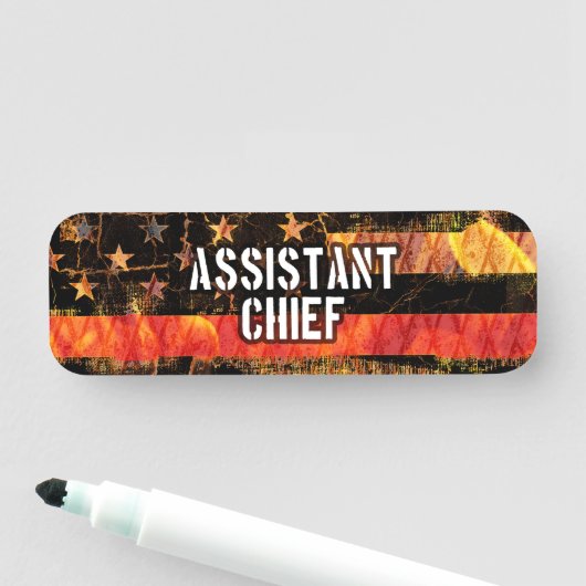 Assistant Chief Firefighter Flag 名札 (インサイチュ)