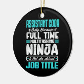 Assistant Cook Multitasker Job Title Sous Chef  セラミックオーナメント (左)