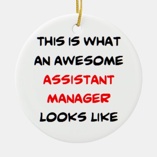 assistant manager, awesome セラミックオーナメント (正面)