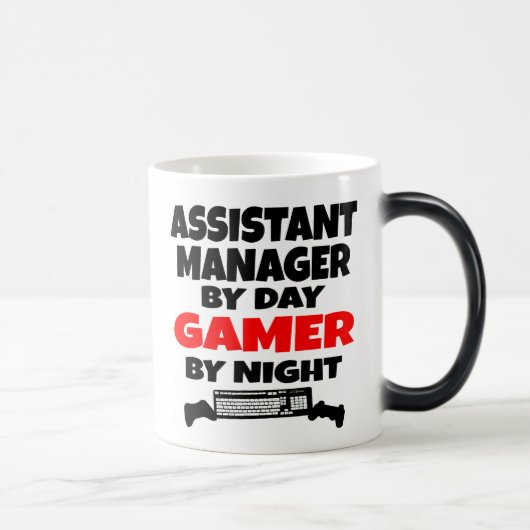 Assistant Manager by Day Gamer by Night モーフィングマグカップ (右)