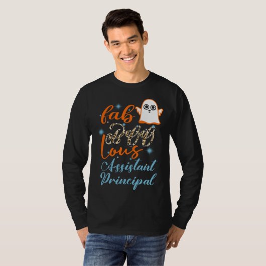 Assistant Principal Halloween Fab Boo Lous Leopard Tシャツ (正面フル)