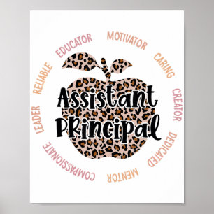 Assistant Principal Leopard Appleジョブタイトルスクール ポスター