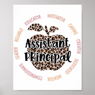 Assistant Principal Leopard Appleジョブタイトルスクール ポスター