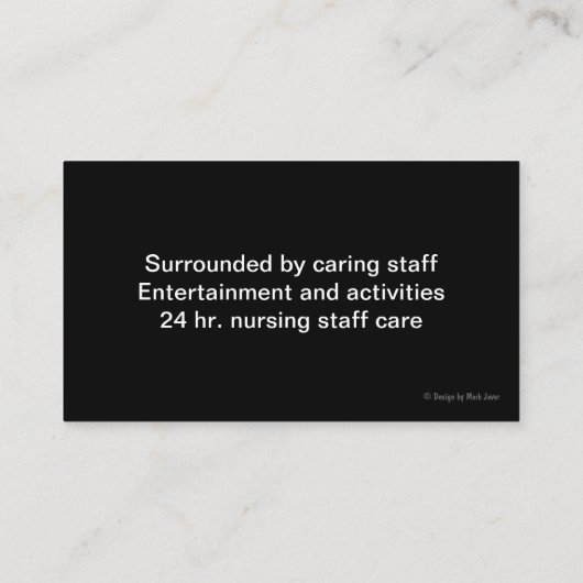 Assisted Living Business Card 名刺 (裏面)