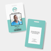 Assisted Living FacilityナースID写真バッジ バッジ (正面＆裏面)