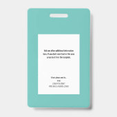 Assisted Living FacilityナースID写真バッジ バッジ (裏面)