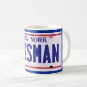 Assmanニューヨークのナンバープレートプロダクト コーヒーマグカップ (正面右)