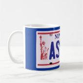 Assmanニューヨークのナンバープレートプロダクト コーヒーマグカップ (左)