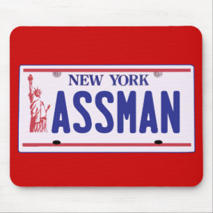 Assmanニューヨークのナンバープレートプロダクト マウスパッド
