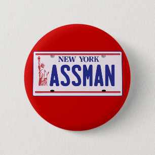 Assmanニューヨークのナンバープレートプロダクト 缶バッジ