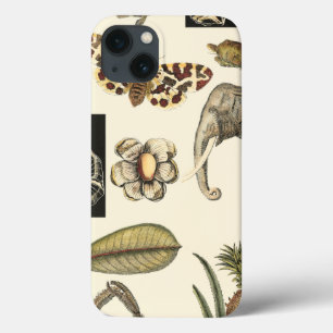 Assorted Animals Painted on Cream Background iPhone 13ケース