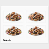 Assorted Caramel Toffees On Plate Sticker 長方形シール (シート)