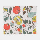 assorted fruits. seamless pattern フリースブランケット (正面(横))