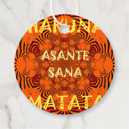 Assorted Hakuna Matata Tags: African Zebra Geometr フェイバータグ