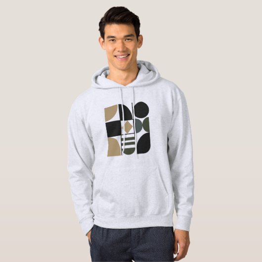 Assorted Shapes Men's Basic Hooded Sweatshirt パーカ (正面フル)
