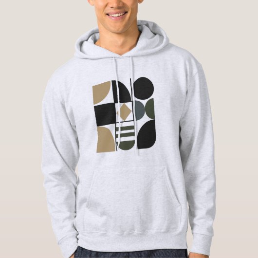 Assorted Shapes Men's Basic Hooded Sweatshirt パーカ (正面)
