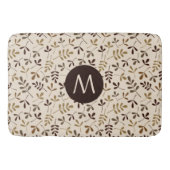 Asstd葉のGld Brwns Crm Rpt Ptn (パーソナライズされた) バスマット (正面)