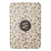 Asstd葉のGld Brwns Crm Rpt Ptn (パーソナライズされた) バスマット (正面縦)