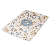 Asstd葉ブルースBrwn Gld Crm (パーソナライズされた) バスマット (アングル)