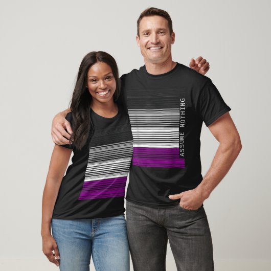 Assume Nothing Asexual Ace Pride Aromantic Asexual Tシャツ (ユニセックス)