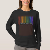 Assume Nothing Barcode Gay Pride Flag Coming Out I Tシャツ (正面)