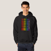 Assume Nothing Gay Pride Flag Rainbow Barcode Prid パーカ (正面フル)