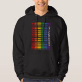 Assume Nothing Gay Pride Flag Rainbow Barcode Prid パーカ (正面)