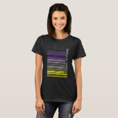 Assume Nothing Nonbinary Flag Barcode Enby Genderq Tシャツ (正面フル)
