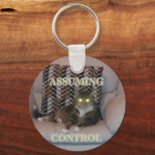 Assuming Control cat keychain キーホルダー (正面)