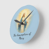 Assumption of Mary Catholic Saint  ラウンド壁時計 (傾斜)