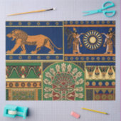 Assyrian Deity Apkallu, Winged Genius, Sun & Lion 薄葉紙 (クラフト)