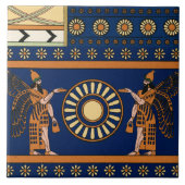 Assyrian Deity Called an Apkallu or Winged Genius タイル (正面)