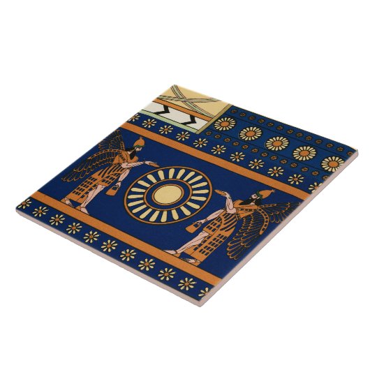 Assyrian Deity Called an Apkallu or Winged Genius タイル (側面)