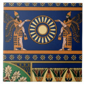 Assyrian Deity Called an Apkallu or Winged Genius タイル (正面)