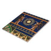 Assyrian Deity Called an Apkallu or Winged Genius タイル (側面)