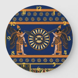 Assyrian Deity Called an Apkallu or Winged Genius ラージ壁時計