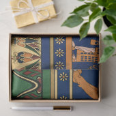 Assyrian Gold Lion, Sun & Ancient Angels Artistic 薄葉紙 (ギフト)