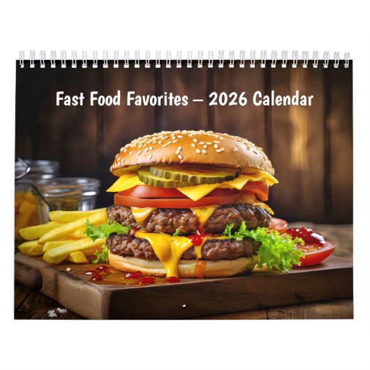 ast Food Favorites – 2026 Calendar カレンダー (カバー)