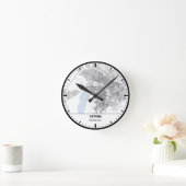 Astana Clock City Line Art ラウンド壁時計 (ホーム)