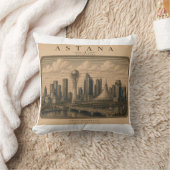 Astana | Vintage Travel City Design クッション (ブランケット)