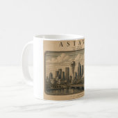 Astana | Vintage Travel City Design コーヒーマグカップ (正面左)
