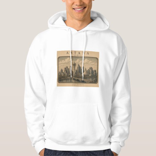 Astana | Vintage Travel City Design パーカ (正面)