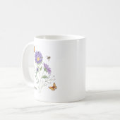 Aster Birth Month Flower コーヒーマグカップ (正面左)
