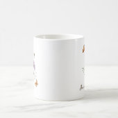 Aster Birth Month Flower コーヒーマグカップ (中央)
