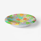 Aster & Coneの花と熱帯離れの水彩 ペーパーボウル (傾斜あり)