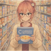 Aster™ Currently Buffering Custom-Cut Vinyl Sticke シール (正面)