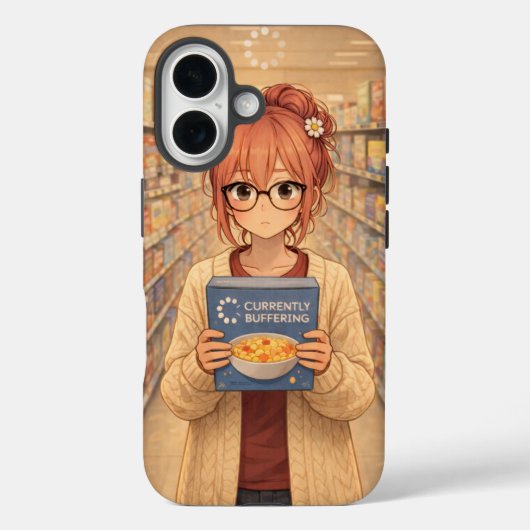 Aster™ Currently Buffering iPhone 16 Case Cute  Case-Mate iPhoneケース (裏面)