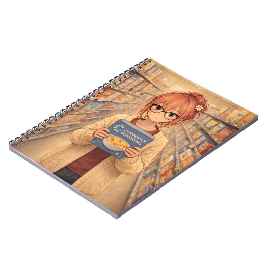 Aster™ Currently Buffering Spiral Notebook Cute  ノートブック (左側)