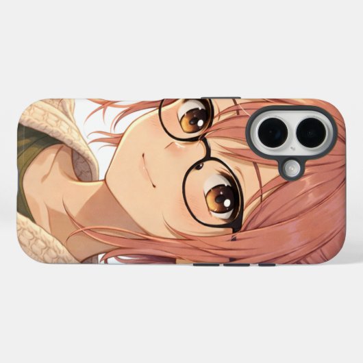 Aster™ Cute Aesthetic Girl iPhone 16 Case Cozy Vib Case-Mate iPhoneケース (裏面 (横))