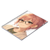 Aster™ Cute Aesthetic Girl Spiral Notebook Cozy Vi ノートブック (左側)